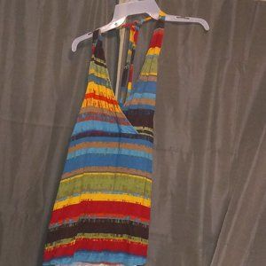 Bright Striped Halter Top